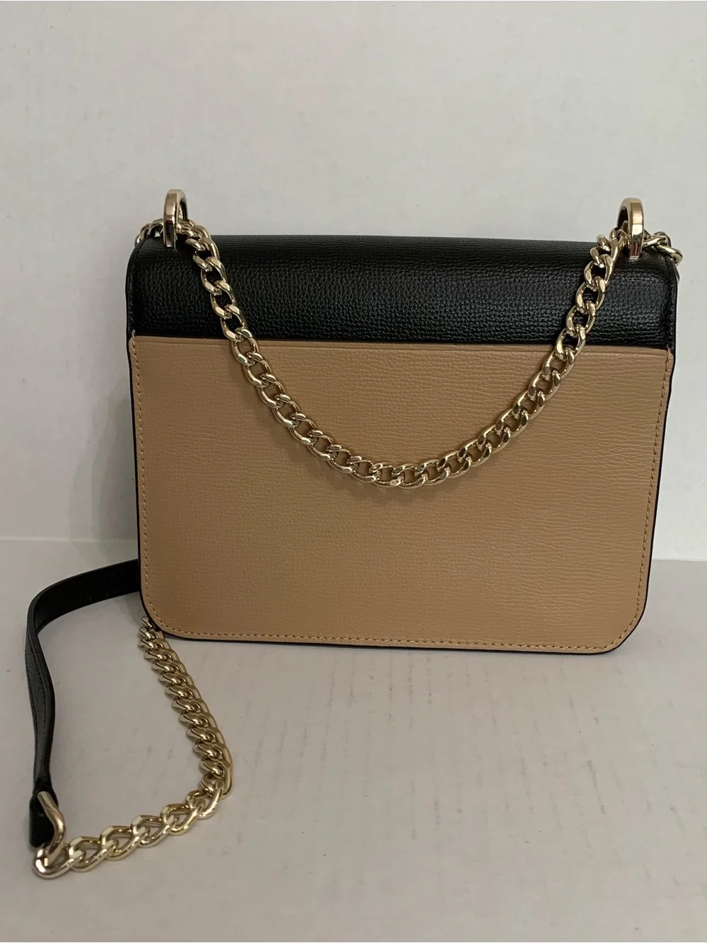 Kate Spade New York Remi Colorblock Flap Chain Crossbody Bag Black/Tan/White